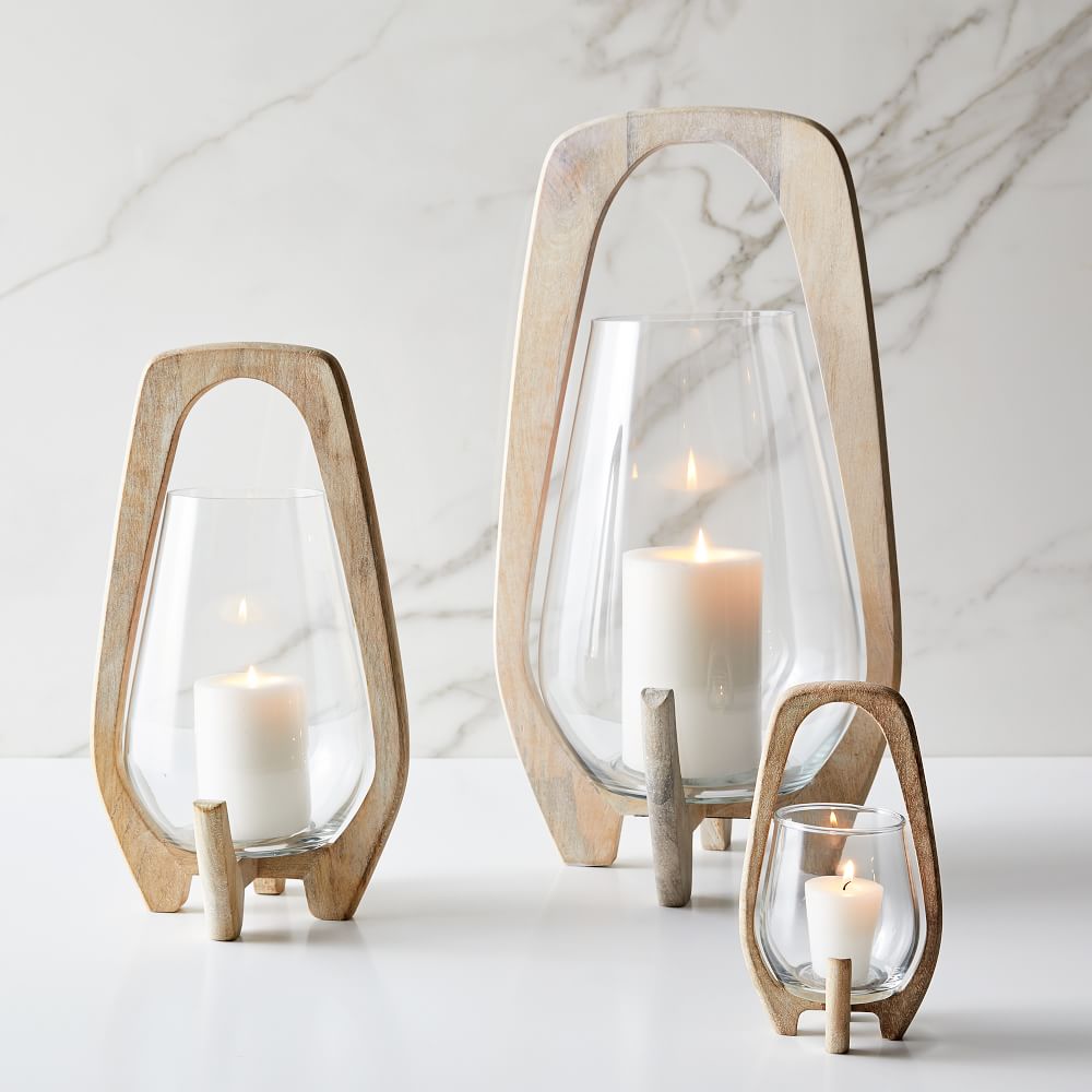 Mid Century Lanterns Whitewashed